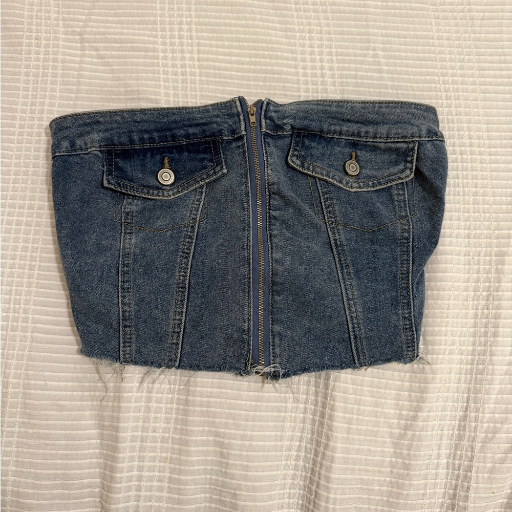 Denim Blue Women's Jean Top